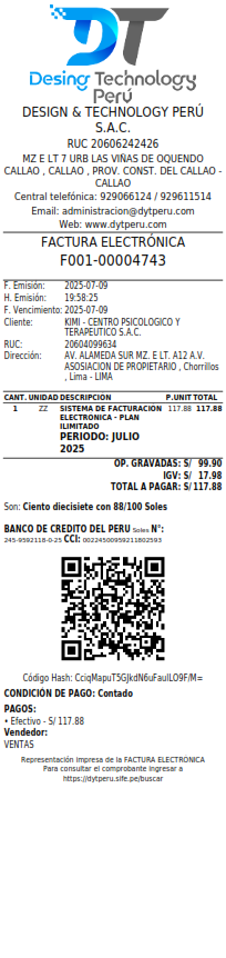 Ticket electrónico